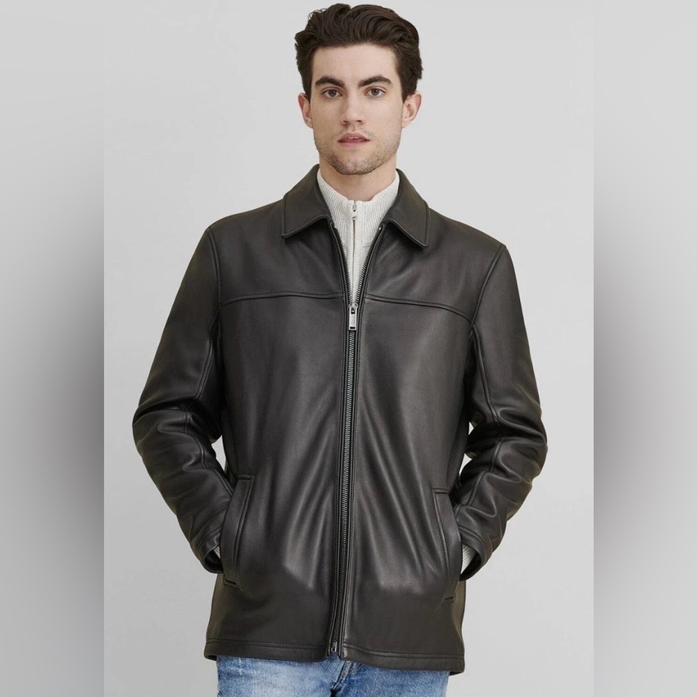 Apt. 9 Men's Black Lightweight Jacket . Soft lamb skin leather